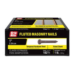 Grip-Rite 1 in. Masonry Bright Steel Nail T-Head Head 1 lb