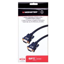 Monster Just Hook It Up 6 ft. L High Resolution VGA Computer Cable VGA