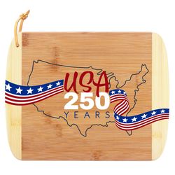 Totally Bamboo 11 in. L X 9 in. W X 1 in. Bamboo 250th Anniversary Cutting Board