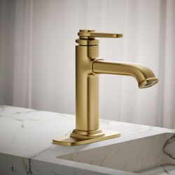 Kohler Envelu Brass Modern Single-Handle Bathroom Sink Faucet 4 in.