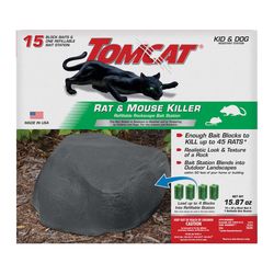 Tomcat Rockscape Bait Station and Bait Blocks For Mice and Rats 15 gm 1 pk