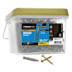 Power Pro No. 10 Ga. X 2-1/2 in. L Bronze Star Flat Head Deck Screws 1500 pc