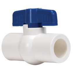 Homewerks 2 in. PVC Slip Ball Valve Full Port Quarter-Turn Lever For Potable Water