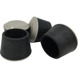 Shepherd Hardware Plastic Leg Tip Black Round 1 in. W X 1 in. L 4 pk