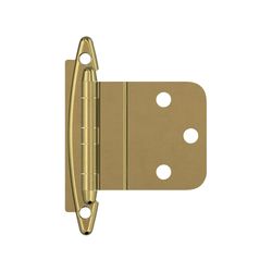 Amerock 2 in. W X 2-3/4 in. L Polished Brass Steel Cabinet Hinge 2 pk