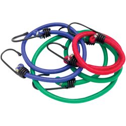 Performance Tool Project Pro Assorted Bungee Cord Set 18/24/36 in. L 3 pk