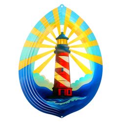 Spinfinity Designs Stainless Steel 12 in. Light House Wind Spinner