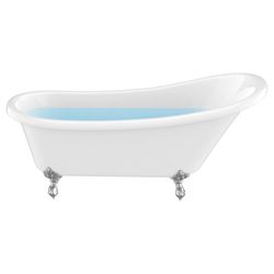 Anzzi Clawfoot 30.91 in. H X 29.53 in. W X 67.32 in. L White Bathtub