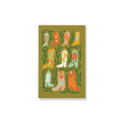 Denik 5 in. W X 8 in. L Multicolored Botany Boots Layflat Notebook