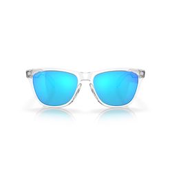 Oakley Frogskins Sunglasses Unisex Clear Frame Blue Lens