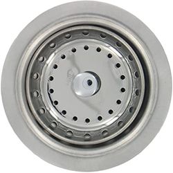 PlumbCraft 3-1/2 in. D Silver Stainless Steel Basket Strainer Assembly