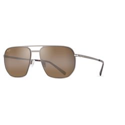 Maui Jim Sharks Cove Sunglasses Unisex Satin Sepia Frame HCL Bronze Lens Polarized