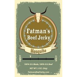 Fatmans Beef Jerky Mesquite Beef Jerky 2 oz Packet