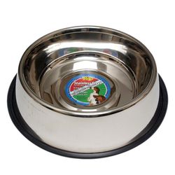 HiLo Silver Plain Stainless Steel 96 oz Pet Dish For Dogs