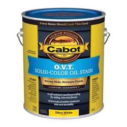 Cabot O.V.T. Low VOC Solid Tintable Ultra White Oil-Based Alkyd Linseed Oil Stain 1 gal