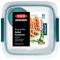 OXO Good Grips 6.3 cups White and Blue Split Food Container w/Lid 1 pk