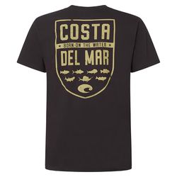 Costa XXL Short Sleeve Men's Crew Neck Black Species Shield Tee Shirt