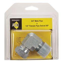 Apache Steel 3/4 in. D X 1/2 in. D Hydraulic Adapter 1 pk