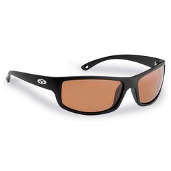 Flying Fisherman Slack Tide Sunglasses Unisex Matte Black Frame Copper Lens Polarized