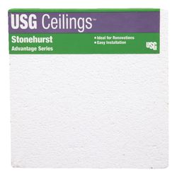 USG Ceilings 48 in. L X 24 in. W 0.56 in. Square Edge Ceiling Tile 1 pk