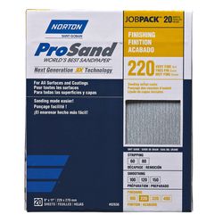 Norton ProSand 11 in. L X 9 in. W 220 Grit Aluminum Oxide Sandpaper 1 pk