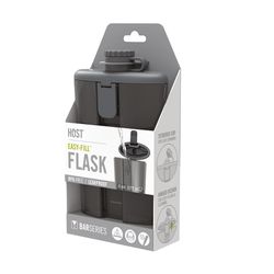 HOST 6 oz Gray Plastic Flask