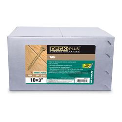 Deck Plus No. 10 Ga. X 3 in. L Tan Star Flat Head Deck Screws