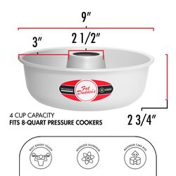 Fat Daddio's ProSeries 9 in. Round Tube Pan Silver 1 pc