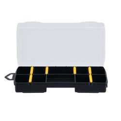 STANLEY 8.25 in. Organizer with Clear Lid Black/Yellow