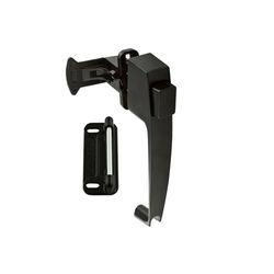 National Hardware Matte Black Zinc Push Button Latch 1 pk