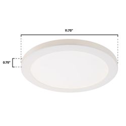 Westinghouse 0.75 in. H X 11.75 in. W X 11.75 in. L White Ceiling Fixture