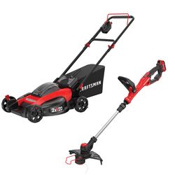 CRAFTSMAN V20* 2x20V MAX* 20-in. Push Mower with V20* Cordless String Trimmer/Edger Kit