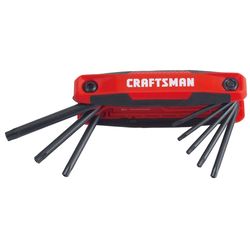 CRAFTSMAN Multi Sizes Fold-Up 8-in-1 Tamper Resistant Torx Hex Key Set 1 pc