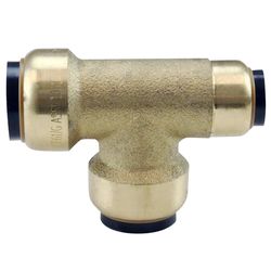 Apollo Tectite Push to Connect 3/4 in. PTC in to X 1/2 in. D PTC Brass Reducing Tee