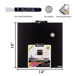 Bazic Products 14 in. H X 14 in. W Screw-Mounted Magnetic Chalkboard