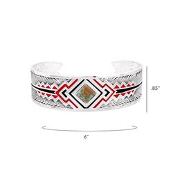 Montana Silversmiths Women's Southwest Aura Feather Cuff Silver Bracelet One Size Fits Most