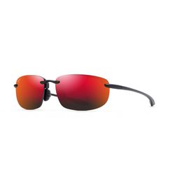 Maui Jim Hookipa Universal Fit Sunglasses Unisex Matte Black Frame Hawaii Lava Lens Polarized