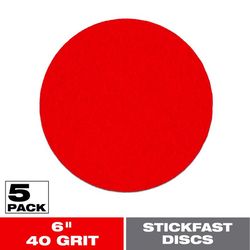 Diablo StickFast 6 in. Ceramic Blend Adhesive ROS Sanding Disc 40 Grit Ultra Coarse 5 pk