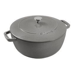 Staub Cast Iron Dutch Oven 5 qt Gray
