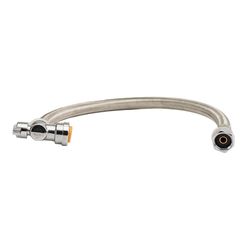 QuickFitting 1/2 in. D X 2 ft. L Stainless Steel Faucet Hose