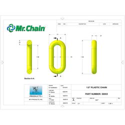 Mr. Chain #6 Passing Link Plastic Chain 1.5 in. D X 500 ft. L