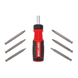 CRAFTSMAN Push-n-Pick Ratcheting Multi-Bit Screwdriver Kit 10.6 in. 7 pc
