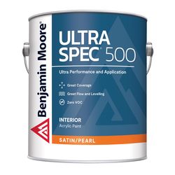 Benjamin Moore Ultra Spec 500 Satin/Pearl White Water-Based Paint Interior 1 gal