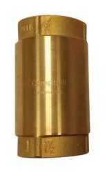 Campbell 1-1/4 in. D X 1-1/4 in. D Yellow Brass Spring Loaded Check Valve