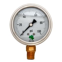 Zenport 2.5 in. ABS Plastic Glycerin Filled Pressure Gauge 100 psi