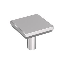 Amerock Chamfered Edge Contemporary  Square Cabinet Knob 1 in. Polished Chrome 1 pk