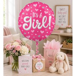 Anagram Balloons Its a Girl Foil Balloon 1 pk