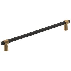 Amerock Mergence Contemporary Bar Cabinet Pull 8-13/16 in. Matte Black Black 1 pk