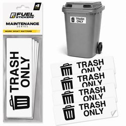 Fuel Stickers 2 in. H X 6 in. W Rectangle White Fuel Sticker Label 4 pk