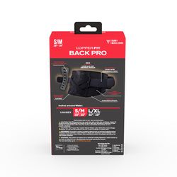 Copper Fit Back Pro Black Power X Straps Technology Compression Back Support Belt 1 pk 1 pk